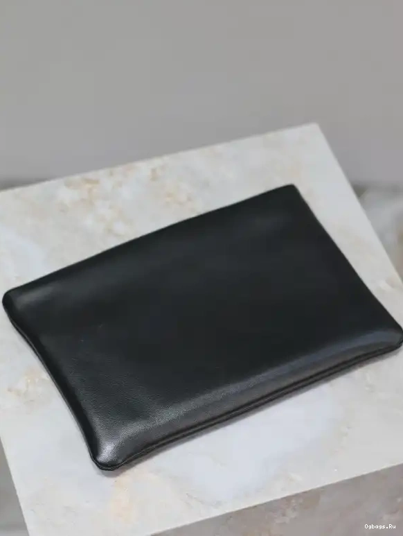 IN LAMBSKIN SMALL YSL POUCH CALYPSO 0525